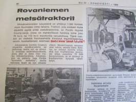 Koneviesti 1969 nr 22 -mm. Kuvasatoa Amerikan maatalouskoneista, Kannataako viljapeltoja kastella? Ajotaidon SM-kilpailut, Vakolan tiedote 9/69 (Ratkaisuja