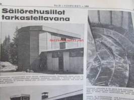 Koneviesti 1969 nr 23 -mm. Maan ensimmäinen osuusnavetta, Navettaorjuus poistettu Oravaisissa, Säiliösiilot, Säiliösiilot tarkastettavana, Suuryritys ilman