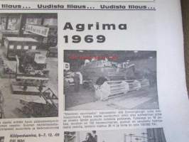 Koneviesti 1969 nr 24-25 -mm. Dieselmoottori, Traktorin tärinä - terveyden ja turvallisuuden vaarantaja, Traktorin tärinä - terveyden ja turvallisuuden