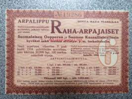 Raha-arpa, Raha-arpajaiset kesäkuu 1934 nr 19286
