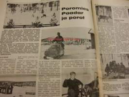 Koneviesti 1972 / 9.26.4.1972 -sis. mm. seur. artikkelit / kuvia. Kärpät kestotestissä.Traktorin perävaunuja.Poromies Paadar ja porot.Pyörätraktorin