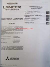 Mitsubishi Lancer Hatchback &#039;93 Verkstadshandbok Elektriska ledningar