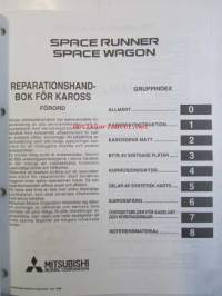 Mitsubishi Space Runner / Space Wagon &#039;99 Reparationshandbok för Kaross
