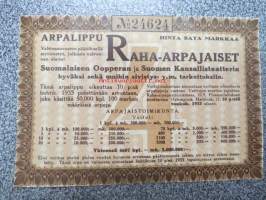 Raha-arpa, Raha-arpajaiset huhtikuu 1933 nr 24624