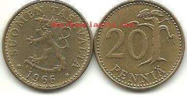 20 penniä  1966