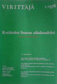 Virittäjä, kotikielen seuran aikakausilehti 1976  nr  1