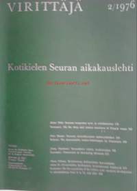 Virittäjä, kotikielen seuran aikakausilehti 1976  nr  2