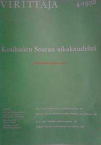 Virittäjä, kotikielen seuran aikakausilehti 1978 nr 4