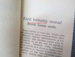 Käytä kotimaista tavaraa - Sananen Suomen naisille - Vaasan Pumpulitehtaan Osakeyhtiön propaganda- / mainoskirjanen