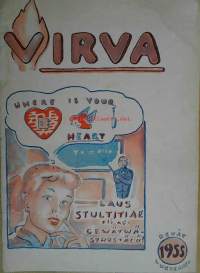 Virva 1955 kevätlukukausi - teinilehti / moniste , Raimo Salonen, Kauno Kaunisto