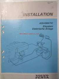 Volvo Penta Aquamatic Elsystem Elektrische Anlage installation -asennusohjekirja