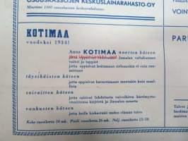 Kotimaan Joulu 1933, sisälttää mm. Artikkelin &quot;Theodor Fliedner&quot; -diakoniatoiminnan aloittaja Saksassa