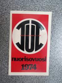 TUL Nuorisovuosi 1974 -tarra