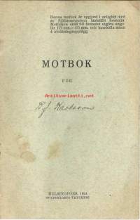 Motbok Ångfartyget Nordstjärnä Åbo - merimiehen vastakirja 1932