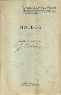 Motbok Ångfartyget Nordstjärnä Åbo - merimiehen vastakirja 1931