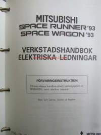Mitsubishi Space Runner / Space Wagon Elektriska ledningar - Verkstadshandbok, Katso kuvasta tarkemmin sisällysluettelo.