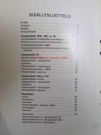 Volvo kuorma-autojen korjaamokäsikirja Osa 4 (46), Taka-akselistot 181, 1840, 1841, 86-88 sarja, Katso kuvista tarkempi sisällysluettelo