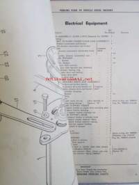 Perkins Diesel Engines Spare parts list to Four 99, Commencing engine number 7000251  -dieselmoottoreiden varaosaluettelo