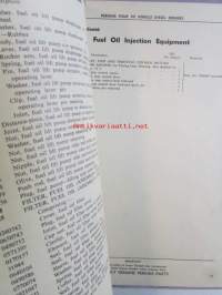 Perkins Diesel Engines Spare parts list to Four 99, Commencing engine number 7000251  -dieselmoottoreiden varaosaluettelo