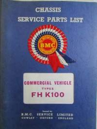 BMC Chassis commerial vehicle types FH K 100 - Chassis service parts list -varaosaluottelo