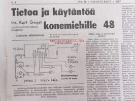 Koneviesti 1967 nr 16 -mm. Viljan siirtoa kuivatusilmalla, Perheviljelmien kotieläintalouden koneellistamisesta, Keskittymisilmiöitä kansainvälisessä