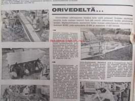 Koneviesti 1967 nr 16 -mm. Viljan siirtoa kuivatusilmalla, Perheviljelmien kotieläintalouden koneellistamisesta, Keskittymisilmiöitä kansainvälisessä