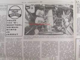 Koneviesti 1967 nr 16 -mm. Viljan siirtoa kuivatusilmalla, Perheviljelmien kotieläintalouden koneellistamisesta, Keskittymisilmiöitä kansainvälisessä