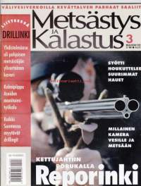 Metsästys ja Kalastus 3 / 2001. Reporinki kokoontuu. Haukia kevätjäiltä. Keitetty hirvenrinta. Välivesiverkot. Verkkorenki. Kamera maastossa ja vesillä.