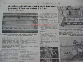 Koneviesti 1958 / 9, 7.5.1958 sis. mm. seur. artikkelit / kuvat; Perämoottorivenettä rakentamaan, Thermaenius ST 256, DT-1§4, karhekokoooja, Olkipoika, Wright,