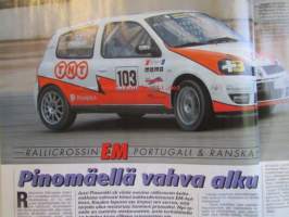 Vauhdin Maailma 2004 nr 6 -mm. SCR-SM Kouvola, KRC-SM Suonenjoki, RC-EM Portugali &amp; Ranska, Rata-SM Alastaro, Formula 1 Espanja, Monaco &amp; Saksa, Ralli-MM Kypros,