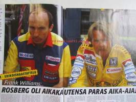 Vauhdin Maailma 2002 nr 13 -mm. Kannessa Nico ja Keke Rosberg. Frank Williams, Kotimainen rata-autoilu, Formula 1 kausi 2002, VM esittelee Alberto Ascari, CART