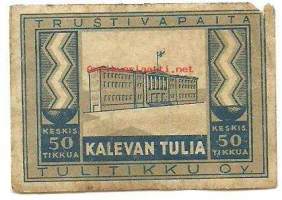 Kalevan tulia  -  tulitikkuetiketti