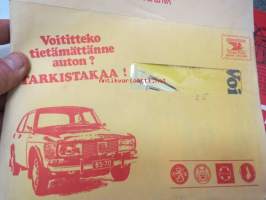 Lehtien tilausmainoksia, mainoskirjeitä sisältöineen 7 kpl erilaisia, 1970-luvulta