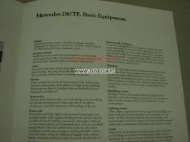 Mercedes-Benz 280 TE -myyntiesite englanniksi / brochure in english