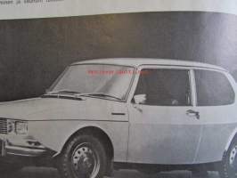 Moottori 1971 nr 2, sis. mm. seur. artikkelit / kuvat / mainokset, kansikuva Sprite asuntovaunu, Onko autosi liikenneturvallinen?, Kirsikka-auto Datsun Cherry,