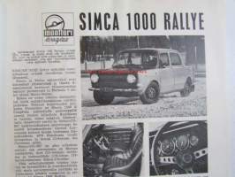 Moottori 1971 nr 2, sis. mm. seur. artikkelit / kuvat / mainokset, kansikuva Sprite asuntovaunu, Onko autosi liikenneturvallinen?, Kirsikka-auto Datsun Cherry,