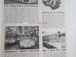 Moottori 1971 nr 2, sis. mm. seur. artikkelit / kuvat / mainokset, kansikuva Sprite asuntovaunu, Onko autosi liikenneturvallinen?, Kirsikka-auto Datsun Cherry,