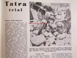 Moottori-urheilu 1960 nr. 7-8 -mm.  David Bickers varmisti EM-arvonsa Ruotsin GP:ssä, Maria Kaizer euroopanmestari, bSA 250 cc C15 -moottoripyörä, Husqvarna