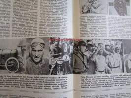 Moottori-urheilu 1960 nr. 7-8 -mm.  David Bickers varmisti EM-arvonsa Ruotsin GP:ssä, Maria Kaizer euroopanmestari, bSA 250 cc C15 -moottoripyörä, Husqvarna