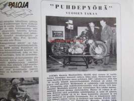 Moottori-urheilu 1960 nr. 7-8 -mm.  David Bickers varmisti EM-arvonsa Ruotsin GP:ssä, Maria Kaizer euroopanmestari, bSA 250 cc C15 -moottoripyörä, Husqvarna