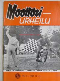 Moottori-urheilu 1960 nr. 6 -mm. IC-350 moottoripyörä, Kiwa -175 moottoripyörä, Morris 1000 Van pakettiauto, Husqarvana 175 ksm Silverpilen, BSA Clubmans 500