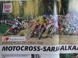 Vauhdin Maailma 2002 nr 5 -mm. RR-MM Japani &amp; Etelä-Afrikka, Motocross-SM -ennakko, Enduro-MM Portugali &amp; Kreikka, VM Maistelee, Yamaha YZF-F1, Motocross-MM