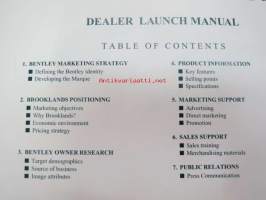 Bentley Brooklands Dealer Launch Manual -malliston lanseerauskansio jälleenmyyjille