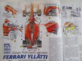 Vauhdin Maailma 2002 nr 3 -mm. Formula 1 Australia, Formula 1 tekniikka, Ralli-mm Ruotsi, Ralli-SM Lapua, Ralli-SM Nuoret &amp; Lady Cup Savolinna, F-ryhmän cup