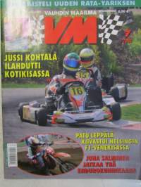 Vauhdin Maailma 2002 nr 7 -mm. Formula Super A MM-Karting Alahärmä, Formula 1 Kanada &amp; Saksa, Le Mans 24h, CART &amp; IRL Milwaukee, Laguna Seca, Portland &amp; Teksas