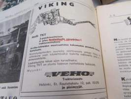 Koneviesti 1959 nr 12, 13.6.1959 sis. mm. seur. artikkelit / kuvat; Haravakuljetin, tuorerehusäilöntää, Fiskars aurat, Kesän 1959 heinänkorjuukoneita, Volvo