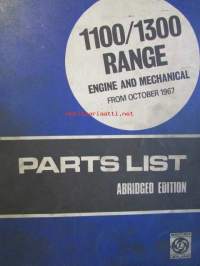 British Leyland 1100/1300 range engine and mechanical from october 1967 Parts list abridger edition AKD 5319 edition 1 - Katso tarkemmat mallit ja sisällysluettelo