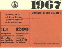 Sparbankens fickalmanack 1967 -   kalenteri