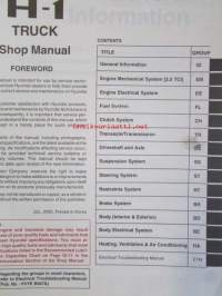Hyundai H-1 Truck 2001 Shop Manual