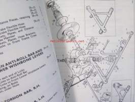 Jaguar 4.2 &#039;E&#039; Type 2+2, Spare Parts Catalogue  -varaosaluettelo, Katso tarkemmat mallit ja sisällysluettelo kuvista